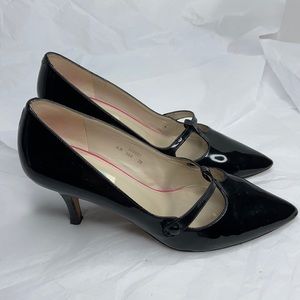 Borden black patent leather pumps 3 “ heel EUC